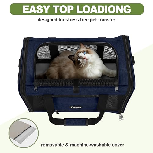 Cat Carrier 18x11x11 United Airline Approved (Navy / 18.0"L x 11.0"W x 11.0"H)