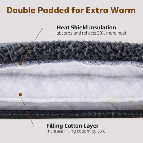 Self Warming Cat Bed Thermal Ultra Soft Cat Mat 29 x 19 in Extra Warm (Dark Gray / 29 x 19 in)