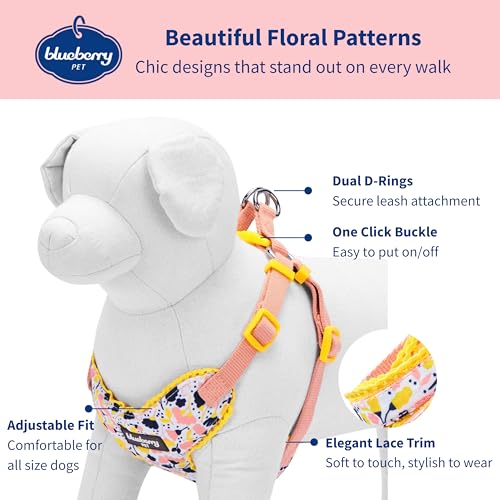 Soft & Comfy Made Well Blooming Floral No Pull Mesh Dog Harness Vest in Creamy White ((17.5" - 21") Chest Girth (Pack of 1) / Creamy White)