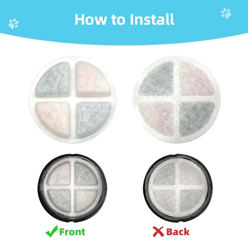6 Pack Dog Water Dispenser Replacement Filters