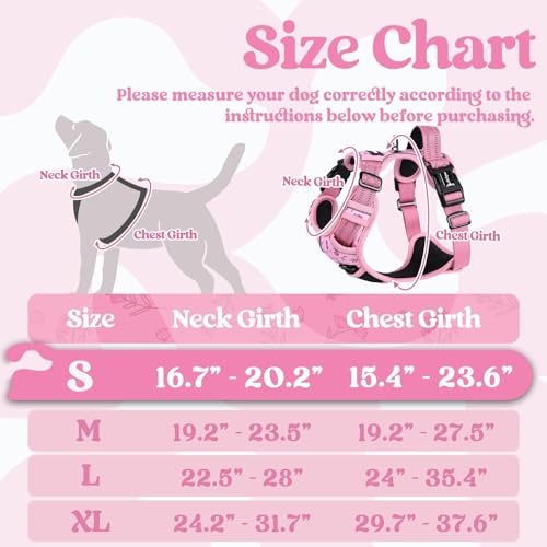 Dog Harness Small Sized (Small / Floral Pink)