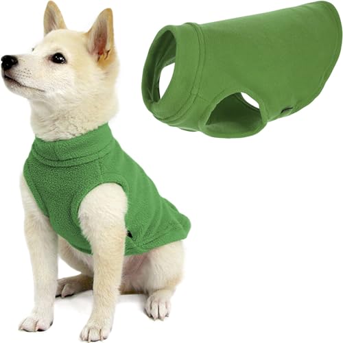Stretch Fleece Vest Dog Sweater (Small Length (9") / Grass Green)