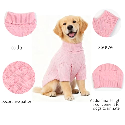 Small Medium Dog Sweater (Pink / XX-Large)