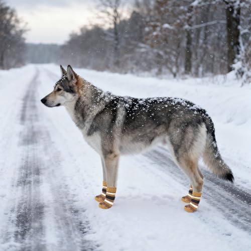 Anti Slip Dog Socks to Prevent Licking Paws and Slipping (Brown & Mocha / X-Large)