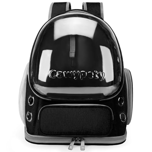 Cat Backpack Carrier Large Space Bubble Backpack up to 12lbs Black (Black)
