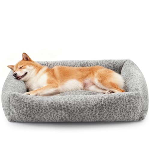 Large Dog Beds Large Sized Dog (Grey / L (36"x27"x8"))