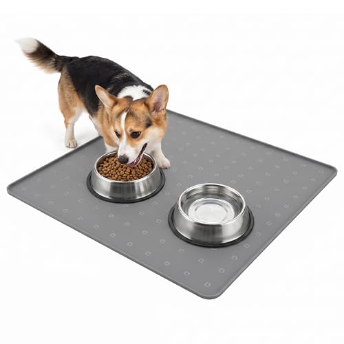 Silicone Pet Feeding Mat (dark grey / 26*26)