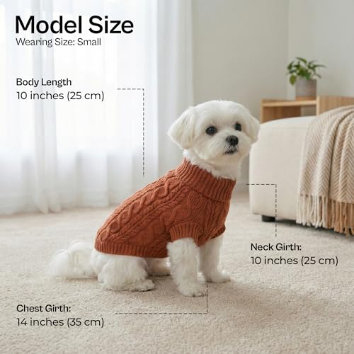 Unisex Dog Sweaters (XS / Cable Knit Terracota)