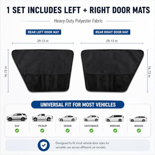Dog Car Door Protector 2Pack Waterproof Anti Scratch SUV Truck Paw Guard