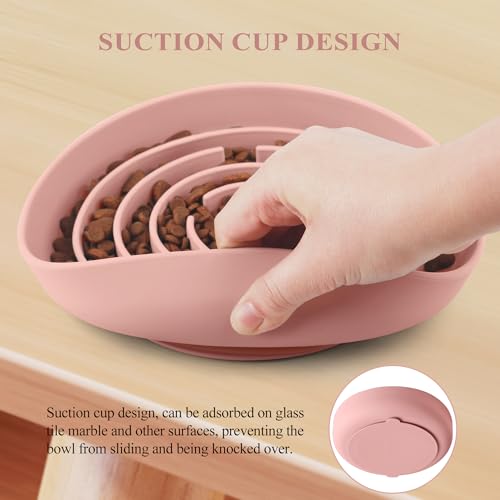 Slow Feeder Dog Bowls (Pink / L)
