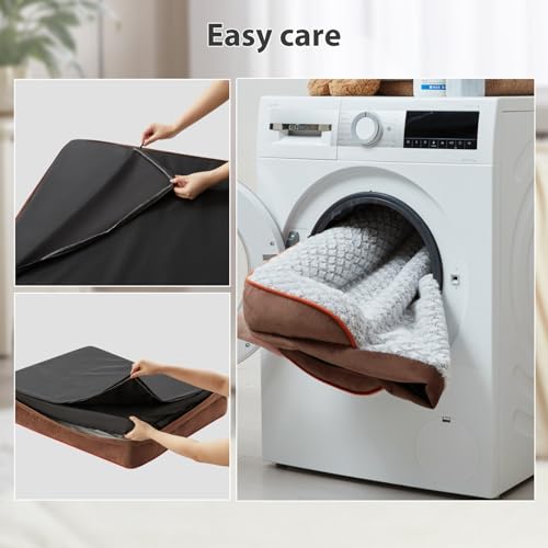 Washable Orthopedic Dog Bed (Coffee / 36"L x 27"W x 6.5"Th)