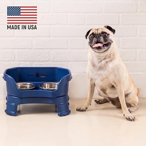 Neater Feeder Deluxe Mess (Small + Standard Bowl / Dark Blue)