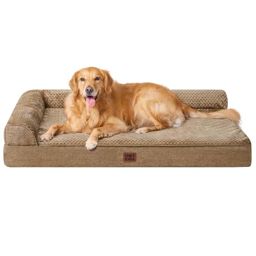 Extra Large Dog Bed Othorpedic (Camel / 44.0"L x 32.0"W x 6.5"Th)