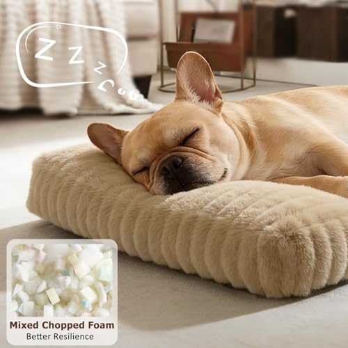 Dog Beds Large Sized Dog (Beige / L(35"x23"x4"))