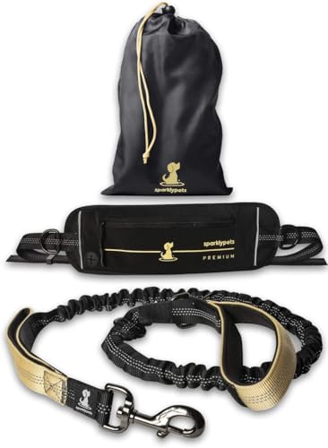 Hands Free Dog Leash (Premium Gold / 1 dog M/L)