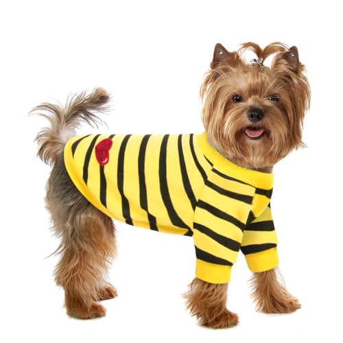 Dog Striped Shirts for Large Dogs (Yellow / X-Large)