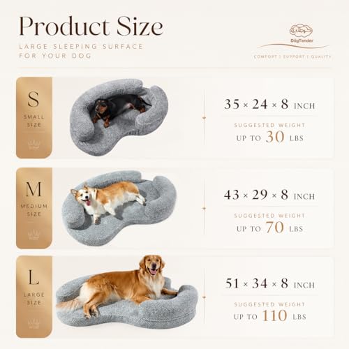 Calming Orthopedic Memory Foam Dog Bed (Small（Beige）)