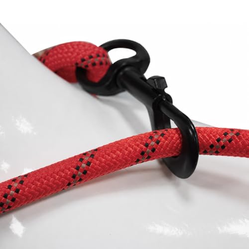 12ft No Choke Leash Long Rope Dog Leash (12 Ft / RED)