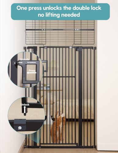 71" Extra Tall Pet Gate (Black / 71" Tall, 29-43" Wide)
