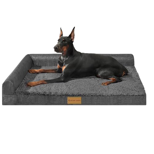 Orthopedic Large Dog Bed Washable Pet Sofa Bed 42X28 Dark Grey (Dark Grey / 42"L x 28"W x 3.5"Th)