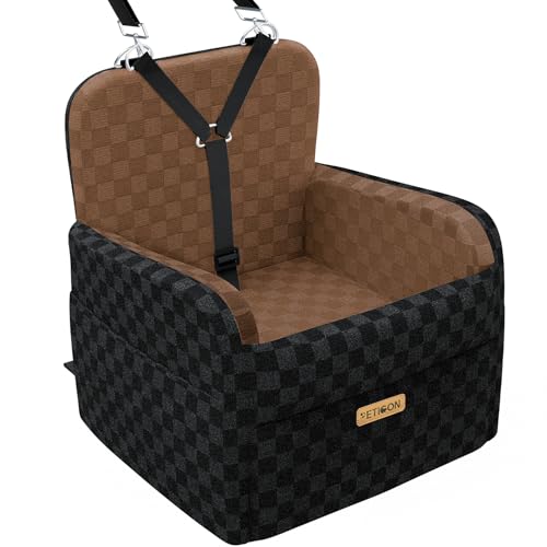 Waterproof Dog Car Seat for Small Medium Dogs (Brown / Small)