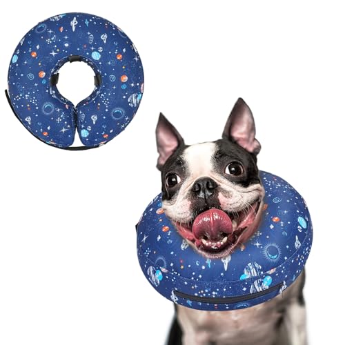 Inflatable Dog Cone Collar Alternative After Surgery (Star / S(Neck 7"-9.5"))
