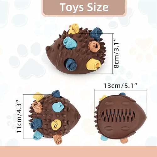 Hedgehog Treat Dispensing Dog Toy (Brown)