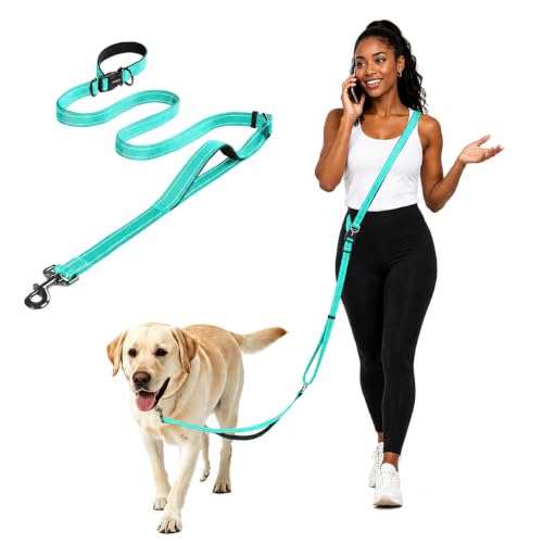 Hands Free Dog Leash by Kazazoo (Green / M)