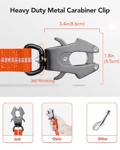 Tactical Bungee Dog Leash (Orange)