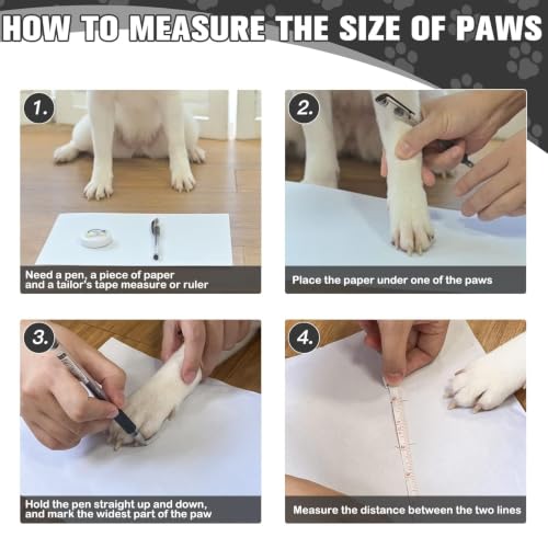 Anti Slip Dog Socks to Prevent Licking Paws for Hot Pavement (Grey / Large)