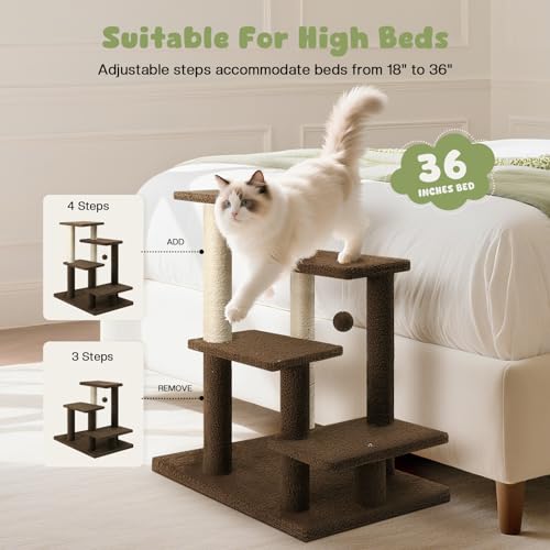 4 Step Pet Steps for Cats (Brown / 4-step)
