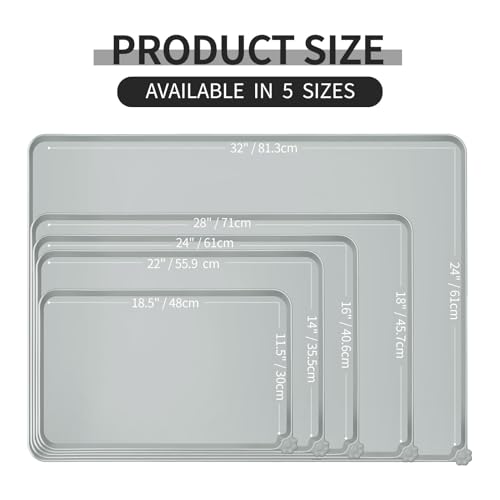 Silicone Pet Feeding Mat (Mist / 18.5" x 11.5")