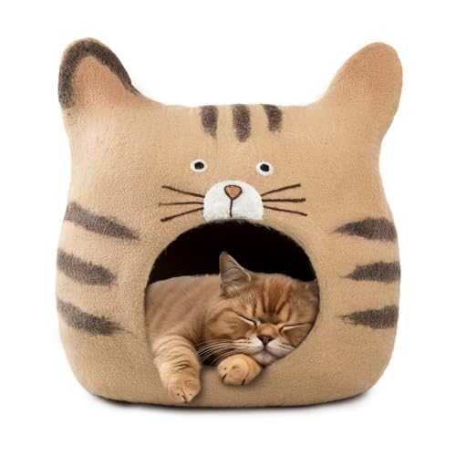 Luxurious Merino Wool Cat Cave (Face)
