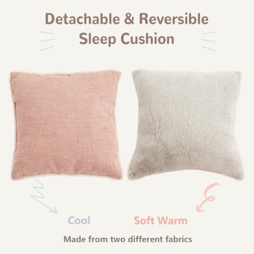 Cat Beds for Indoor Cats (Light Pink / L(17.5 x 17.5 x 17.5 Inch))