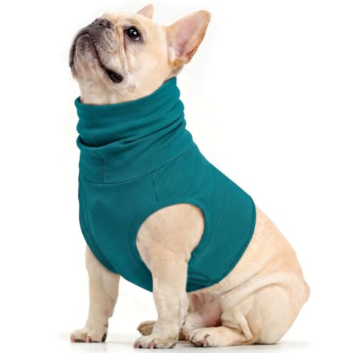 Dog Snood Medical Shirt Turtleneck Dog Neck Wound Protector (Turquoise / M(Chest: 20.5"))