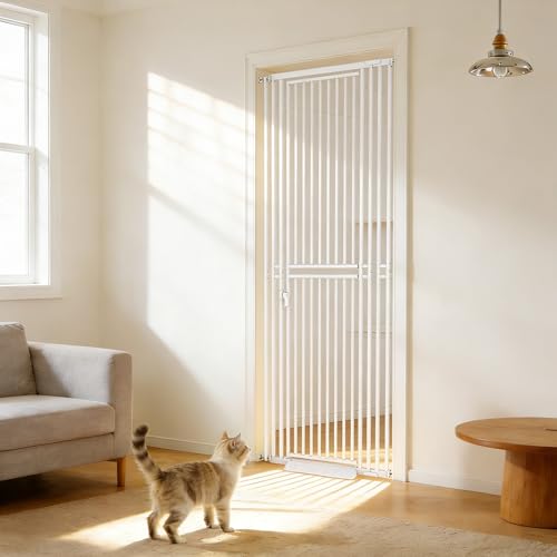 78.74" Extra Tall Cat Gate for Doorway (W27.56-32.28")