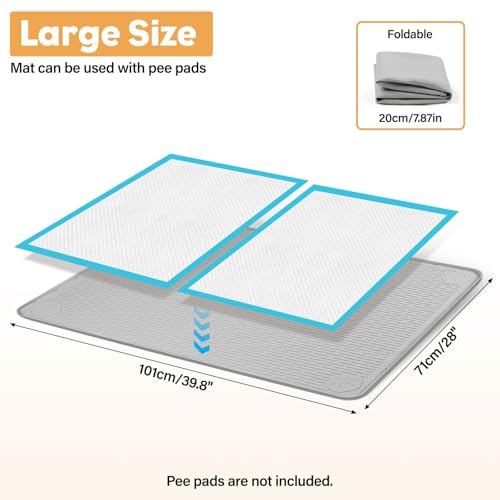 40"x28" Pee Pad Holder for Dogs Puppy Pad Holder Grey (40"x28" Grey)