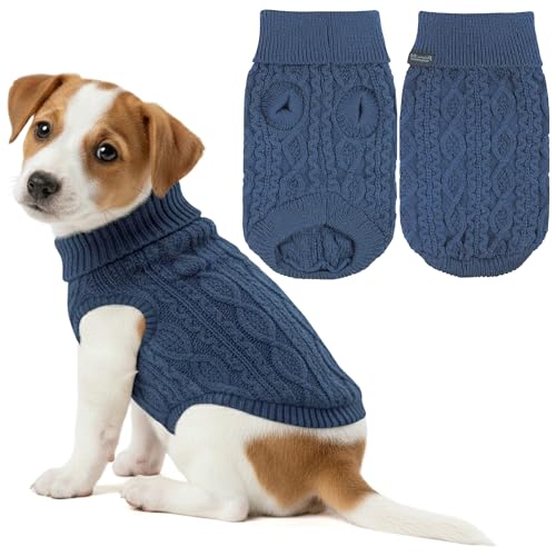 Dog Sweaters Pull Over (XS / Cable Knit Navy)