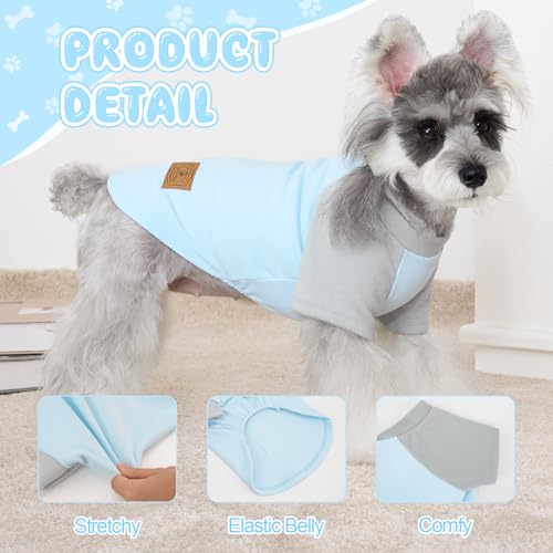 4 Pack Dog Sweaters Comfy Dog Clothes with Sleeves Puppy Shirts Pullover Pet Sweatshirt for Small Medium Large Dogs Boy Girl Doggy Outfits Cat Apparel (X-Small / Navy, Grey)