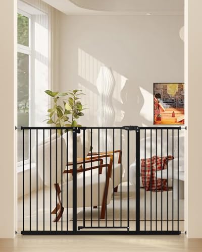 36" Extra Tall Baby Gate for Stairs (Black / 29-55"Wide, 36"Tall)