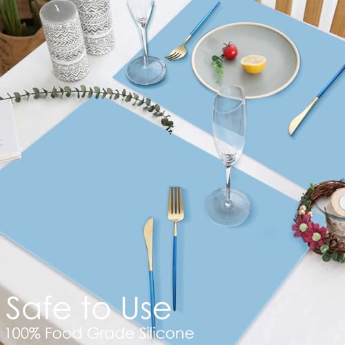 Extra Large Silicone Mats (04-light Blue / 23.6"L x 15.7"W)