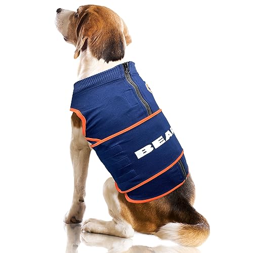 NFL CHICAGO BEARS Dog Anxiety Shirt Calming Soothing Solution Vest (Chicago Bears / Extra Small)