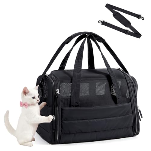 Cat Carrier Soft (Black / 18.1"L x 11.0"W x 11.0"H)