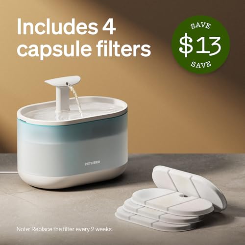 Cat Water Fountain Ultra Quiet with Two Flow Modes (white / Basic Fountain)