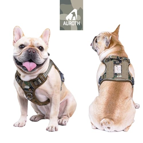 Dog Harness for Small Medium Dogs (Camo - Woodland Camo / S(Neck:14-21",Chest:20-31"),18-35 lbs)