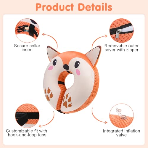 Dog Cone Collar Alternative After Surgery (Fox / XL(Neck:18"-21"))