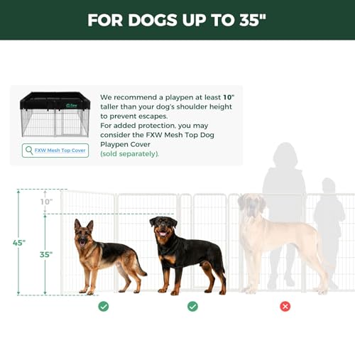 Homeplus Indoor Dog Playpen (White / 45"H)