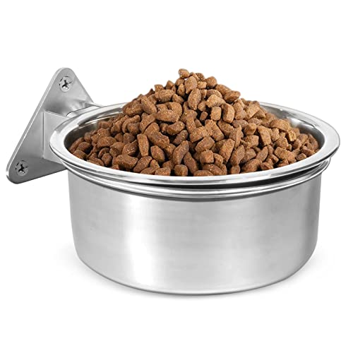 Raised Small Dog Bowls Wall Mount Pet Bowl (32 OZ, 1 Quart)