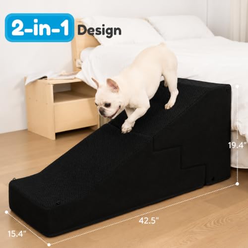 4 Step Dog Stair and Ramp for Small Dogs and Cats