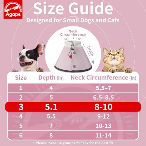 Soft Dog Cone for Small Dogs & Cats (Pink (Small Dogs Cone) / 3 (Neck:8"-10"))